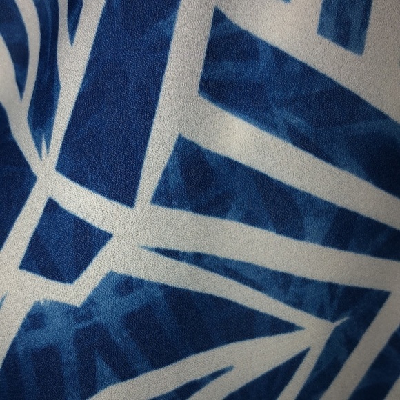 Mossimo  size XL blue print halter dress  lined asymmetrical hem racer back - Picture 11 of 11